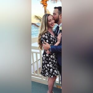 Glamour Monochrome Floral Dress